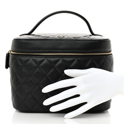 Chanel Caviar Quilted Large Vanity Pouch Black 2 of 11