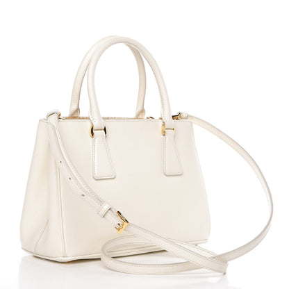 Prada Saffiano Lux Small Galleria Double Zip Tote White 4 of 8