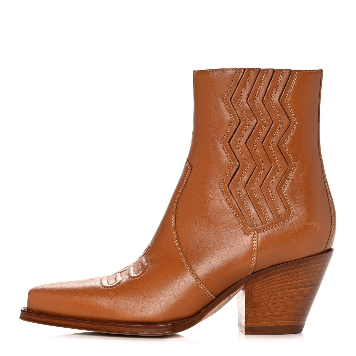 Calfskin Womens Vegas Ankle Boot 36.5 Naturel