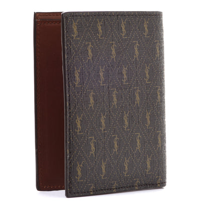 Saint Laurent Classic Toile Monogram Bi-Fold Wallet Brown 3 of 8