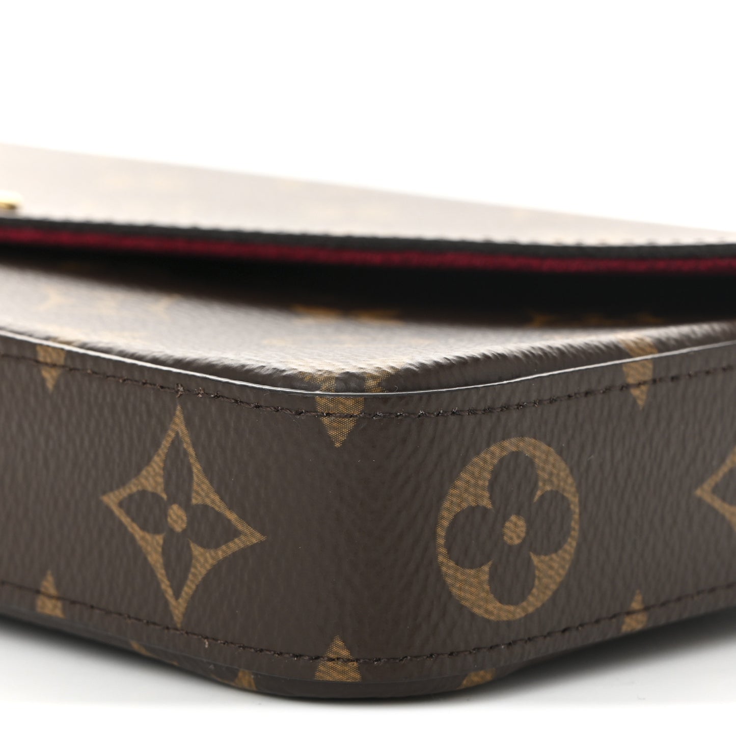 Monogram Pochette Felicie Chain Wallet Fuchsia