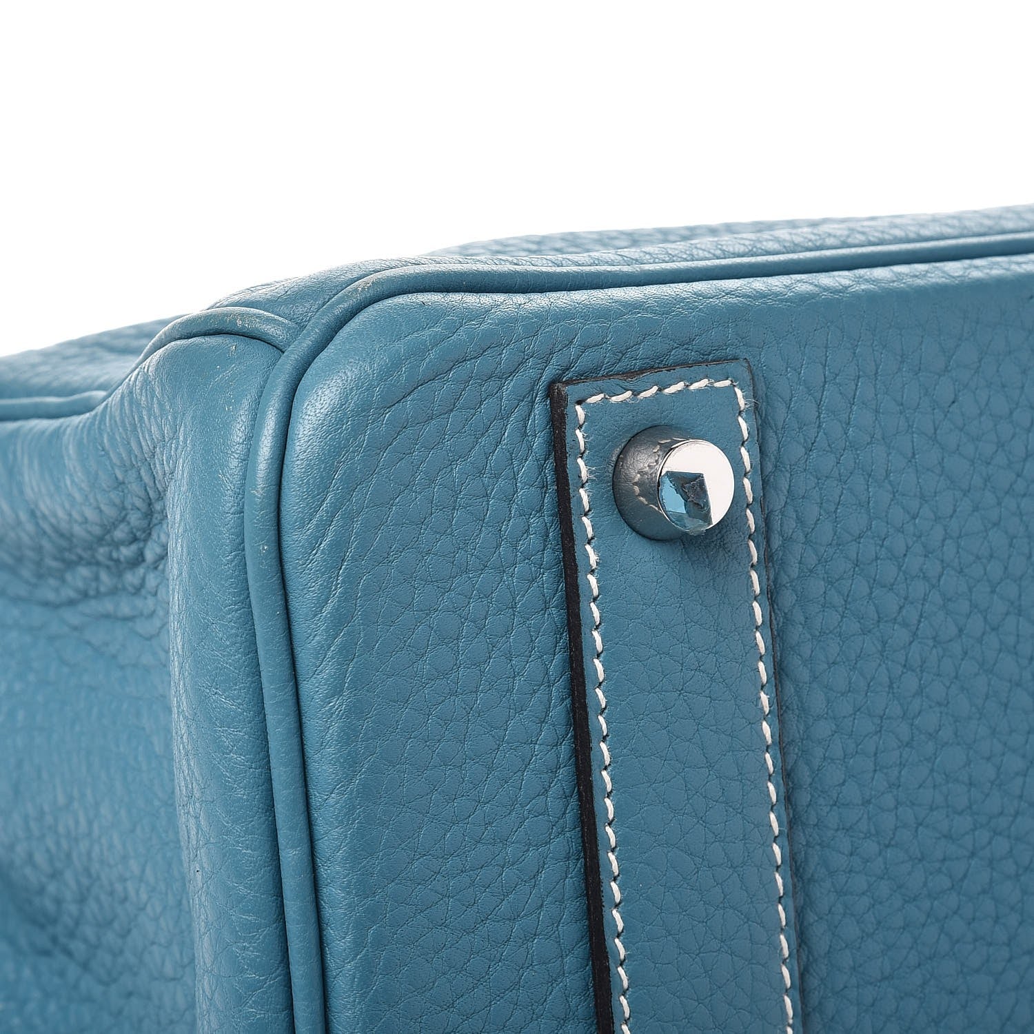 Hermes Taurillon Clemence Birkin 40 Blue Jean 8 of 28