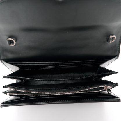 Gucci Calfskin Matelasse Aria GG Marmont Chain Wallet Black 5 of 10