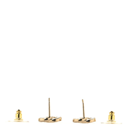 Chanel Crystal Mini Timeless CC Earrings Gold 3 of 5