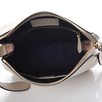 Burberry Soft Grain Calfskin House Check Small Helmsley Crossbody Limestone 5 of 10