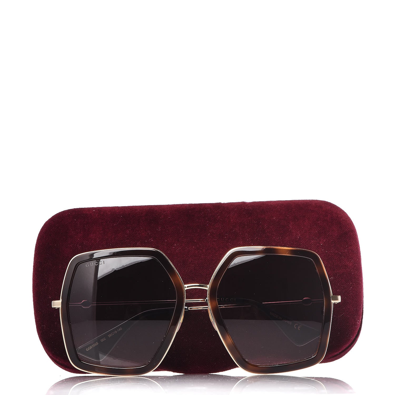 Gucci Square Frame GG0106S Sunglasses Tortoise 10 of 10