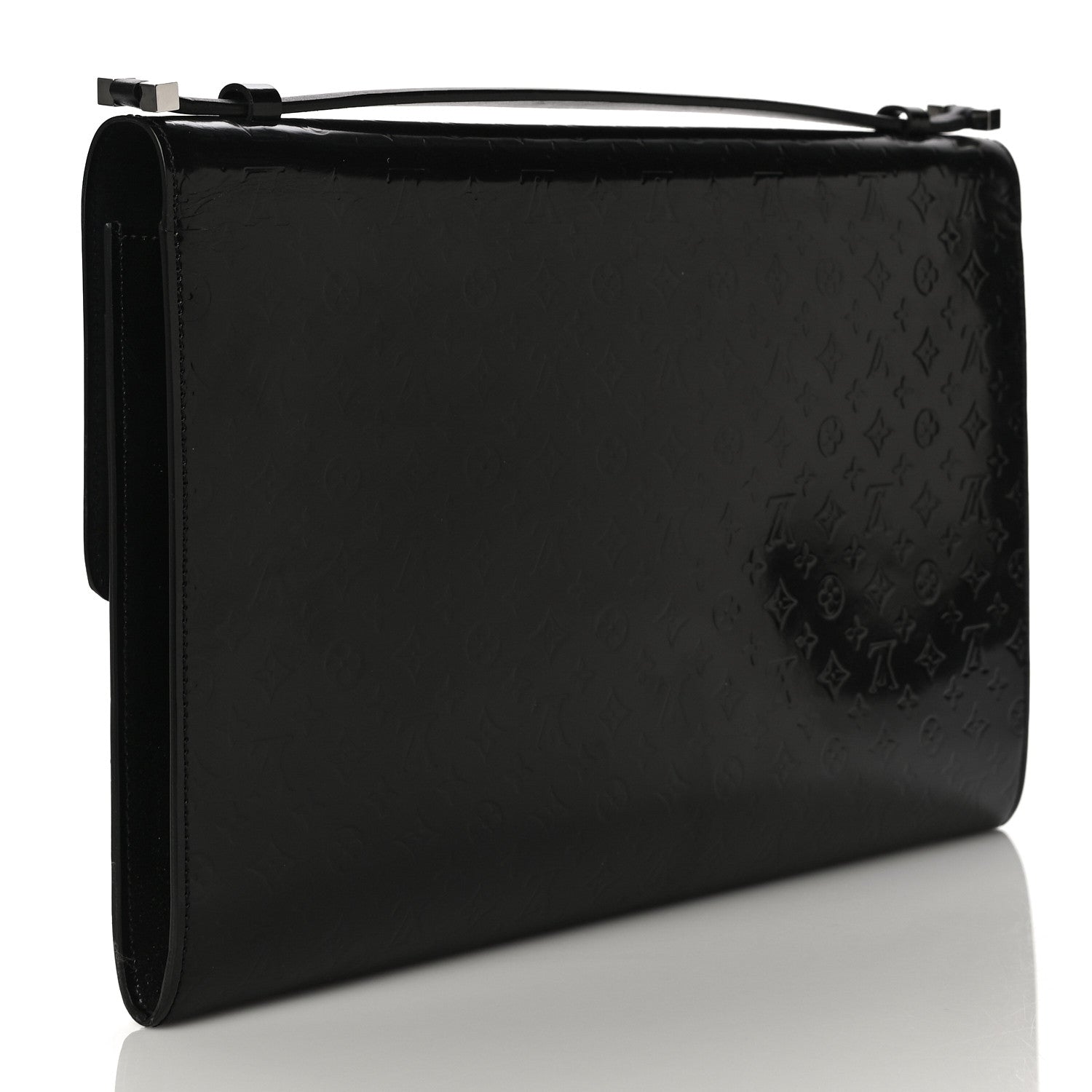 Louis Vuitton Monogram Glace Anouchka Pochette GM Black 3 of 16