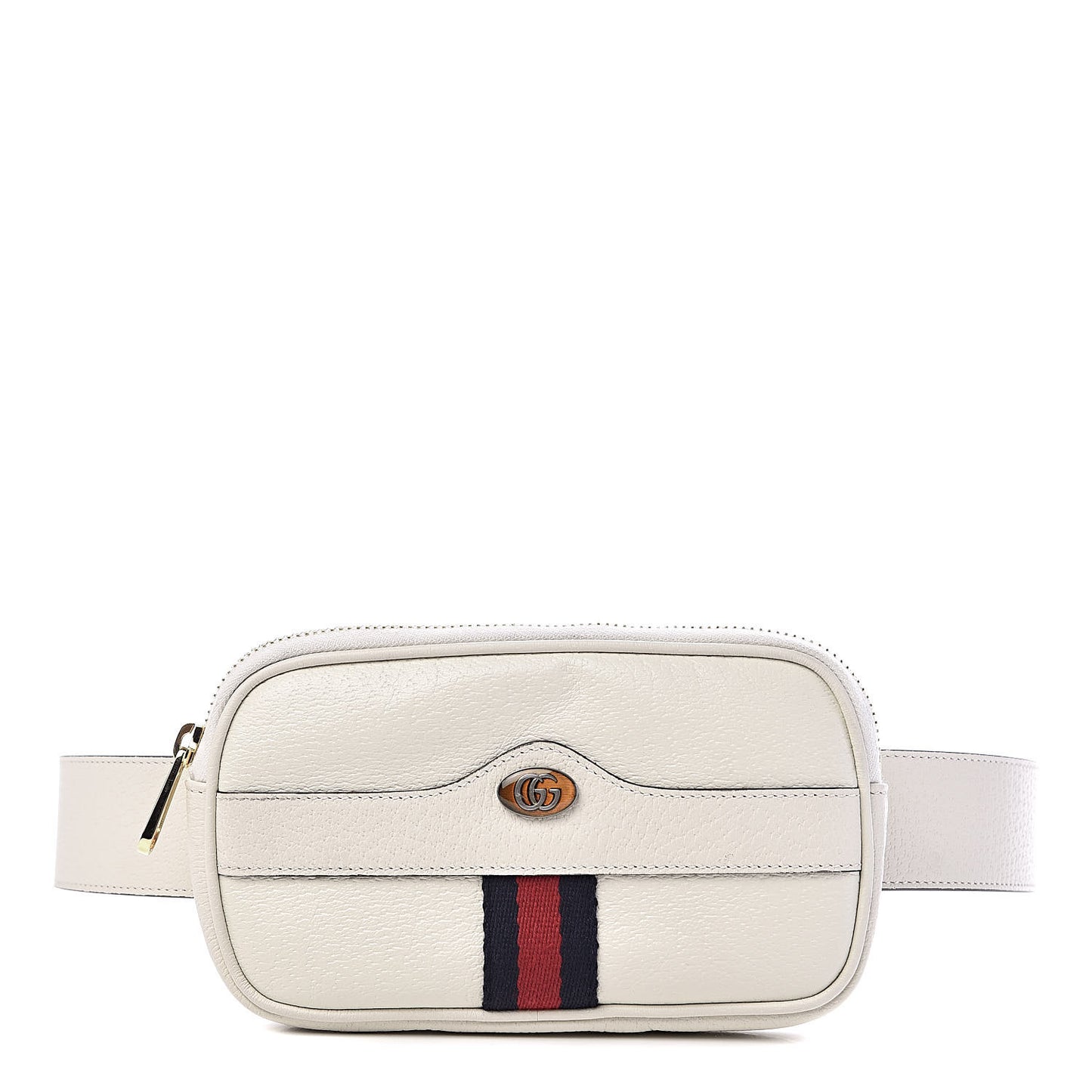 Grained Calfskin Ophidia Belted iPhone Case 85 34 White