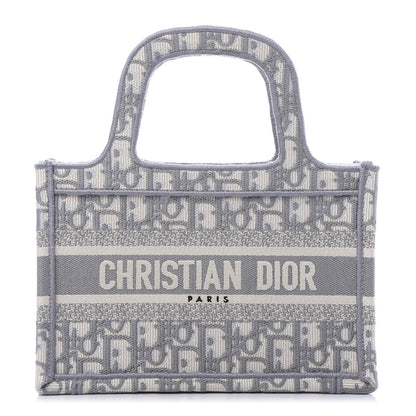 Christian Dior Oblique Mini Book Tote Grey Multicolor 1 of 9