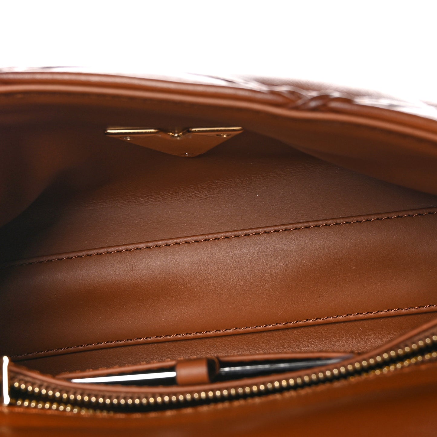 Lambskin Malletage Top Handle GO-14 MM Tan