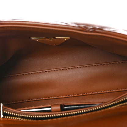 Louis Vuitton Lambskin Malletage Top Handle GO-14 MM Tan 6 of 9