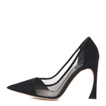 Christian Dior Suede Mesh Songe Pumps 35.5 Black 1 of 8