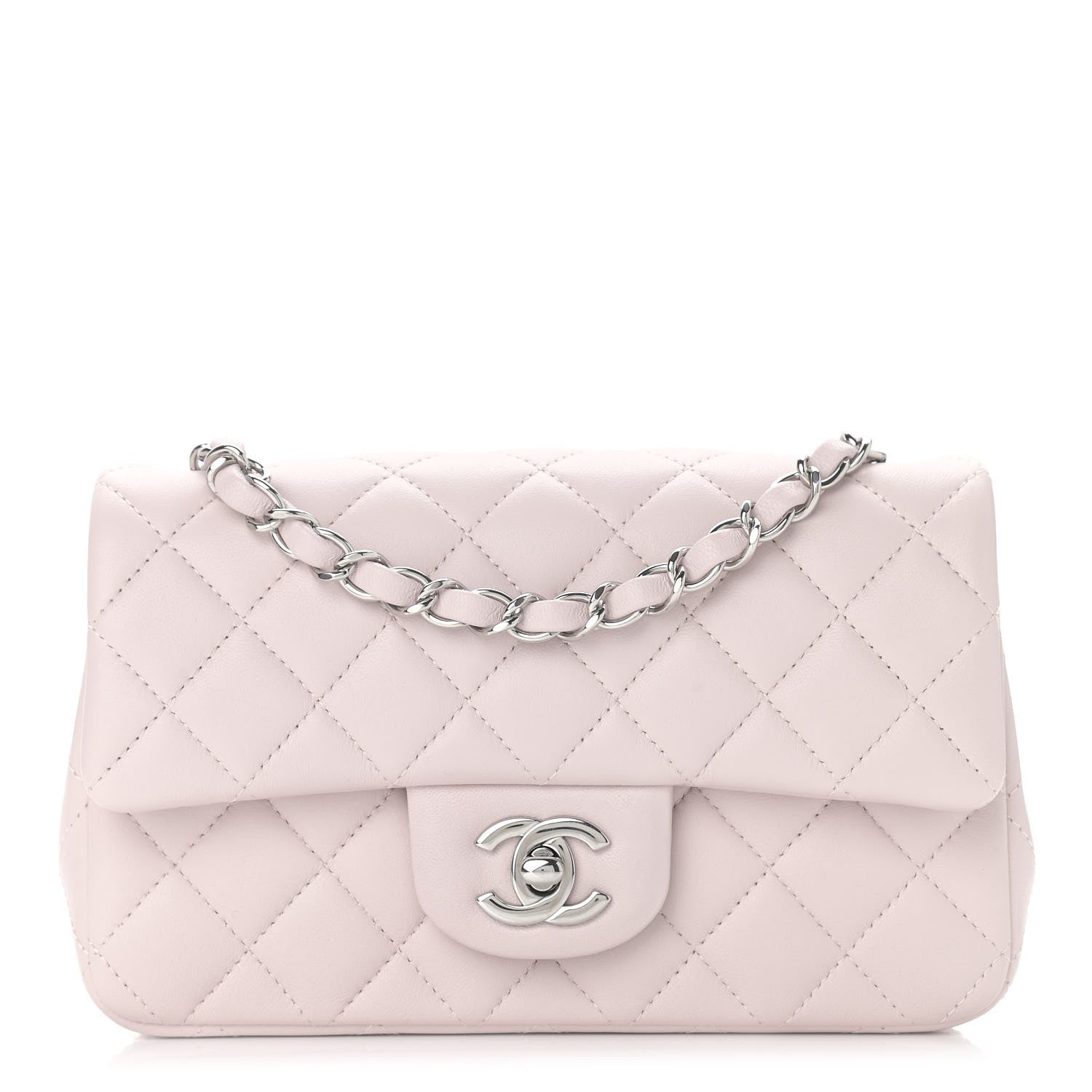 Chanel Lambskin Quilted Mini Rectangular Flap Light Purple 1 of 10