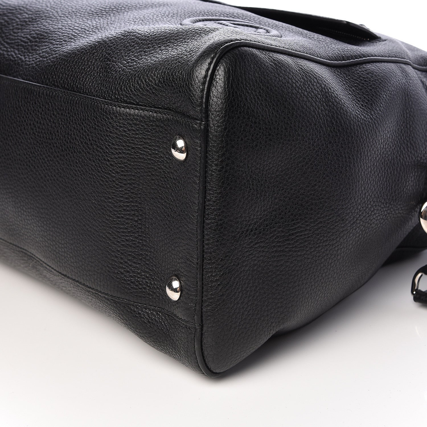Gucci Pebbled Calfskin Soho Carry On Duffle Black 10 of 11