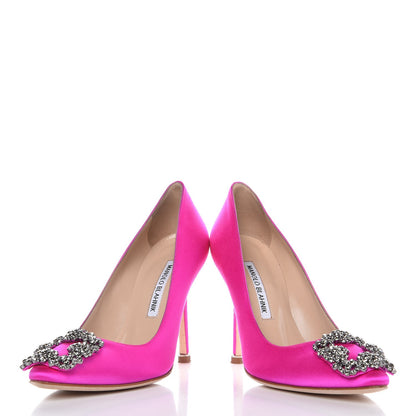 FASHIONPHILE MANOLOBLAHNIKSatinCrystalHangisiPumps36Pink 6 of 11