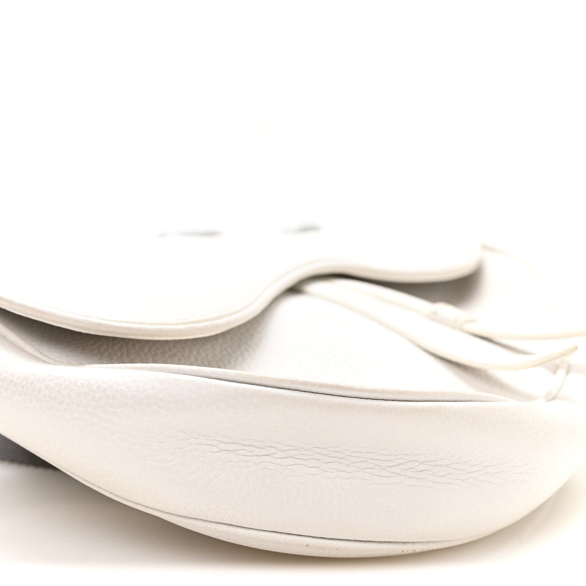 Grained Calfskin Mens Saddle Bag Latte