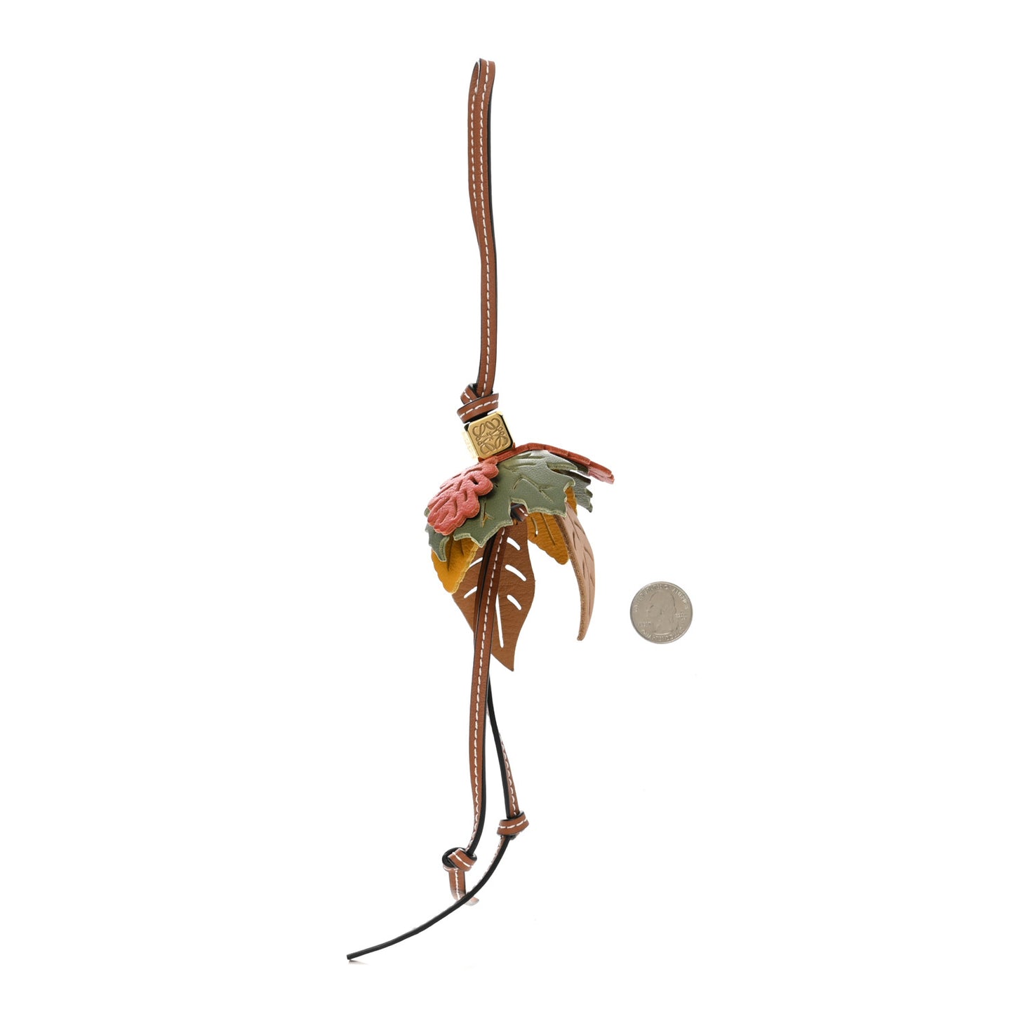 Calfskin Leaf Bag Charm