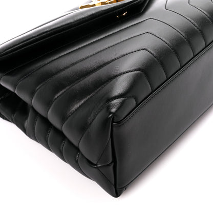 Saint Laurent Calfskin Y Quilted Monogram Medium Loulou Chain Satchel Black 10 of 11