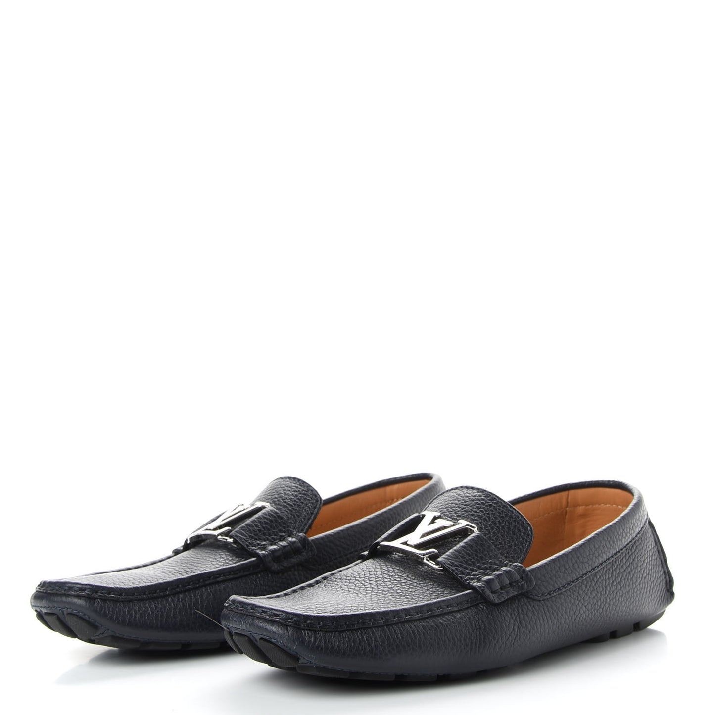 Calfskin Mens Monte Carlo Car Shoe Moccasin Loafers 9 Navy