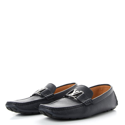 Louis Vuitton Calfskin Mens Monte Carlo Car Shoe Moccasin Loafers 9 Navy 3 of 10