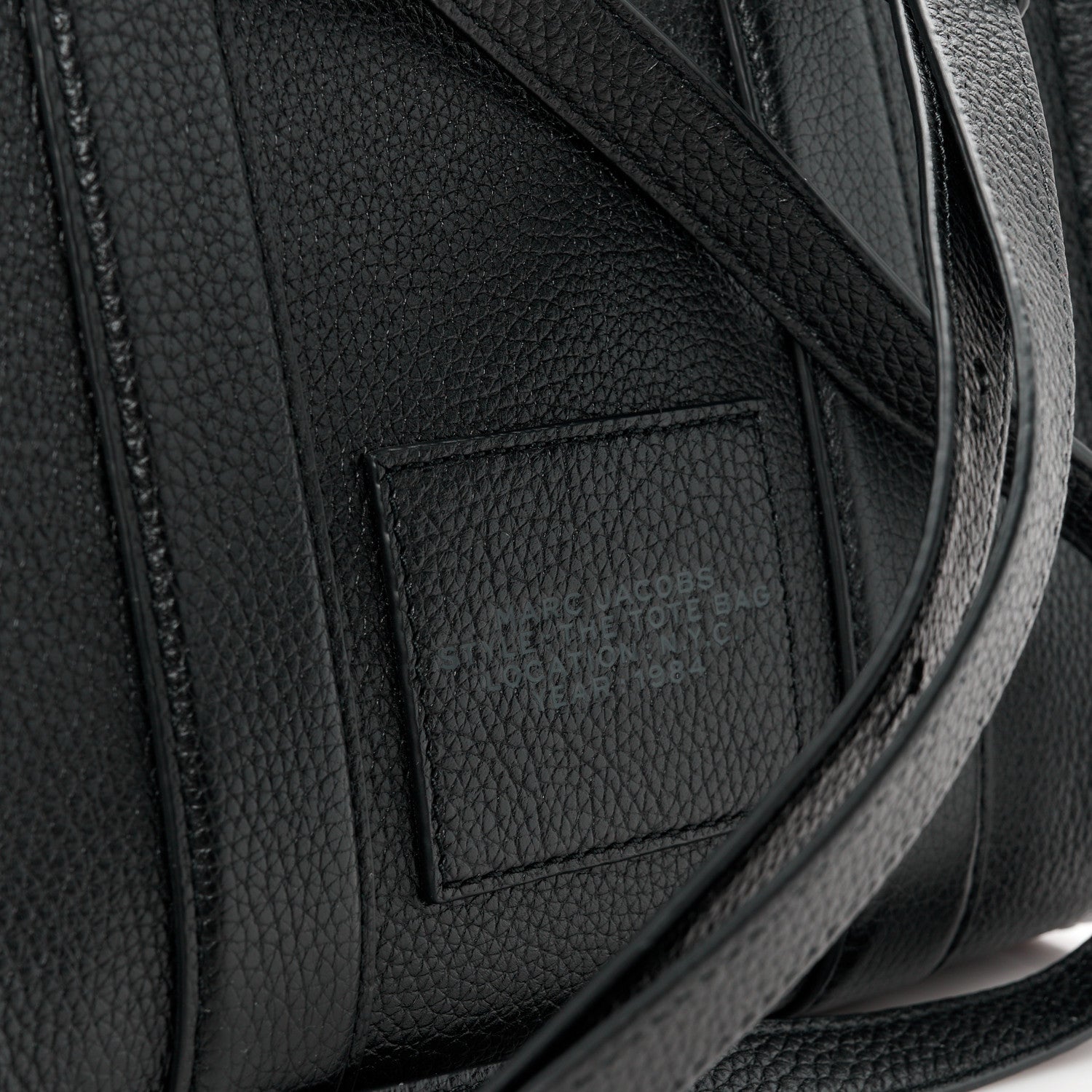 Marc Jacobs Grained Calfskin Small The Tote Bag Black 8 of 11