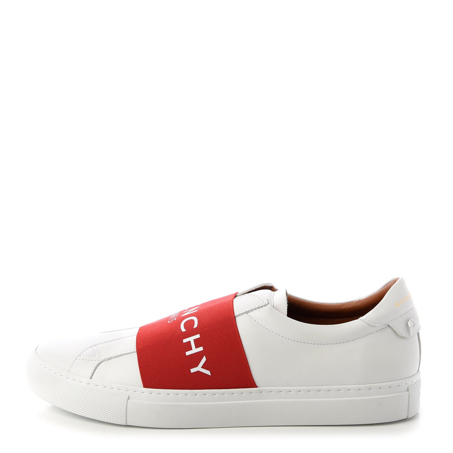 Calfskin Band Logo Mens Urban Street Sneakers 44 White Red