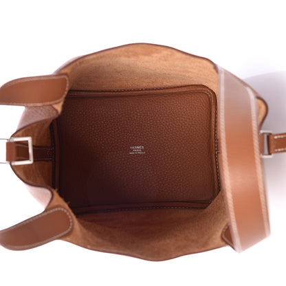 Hermes Taurillon Clemence Picotin Lock 18 PM Gold 5 of 12