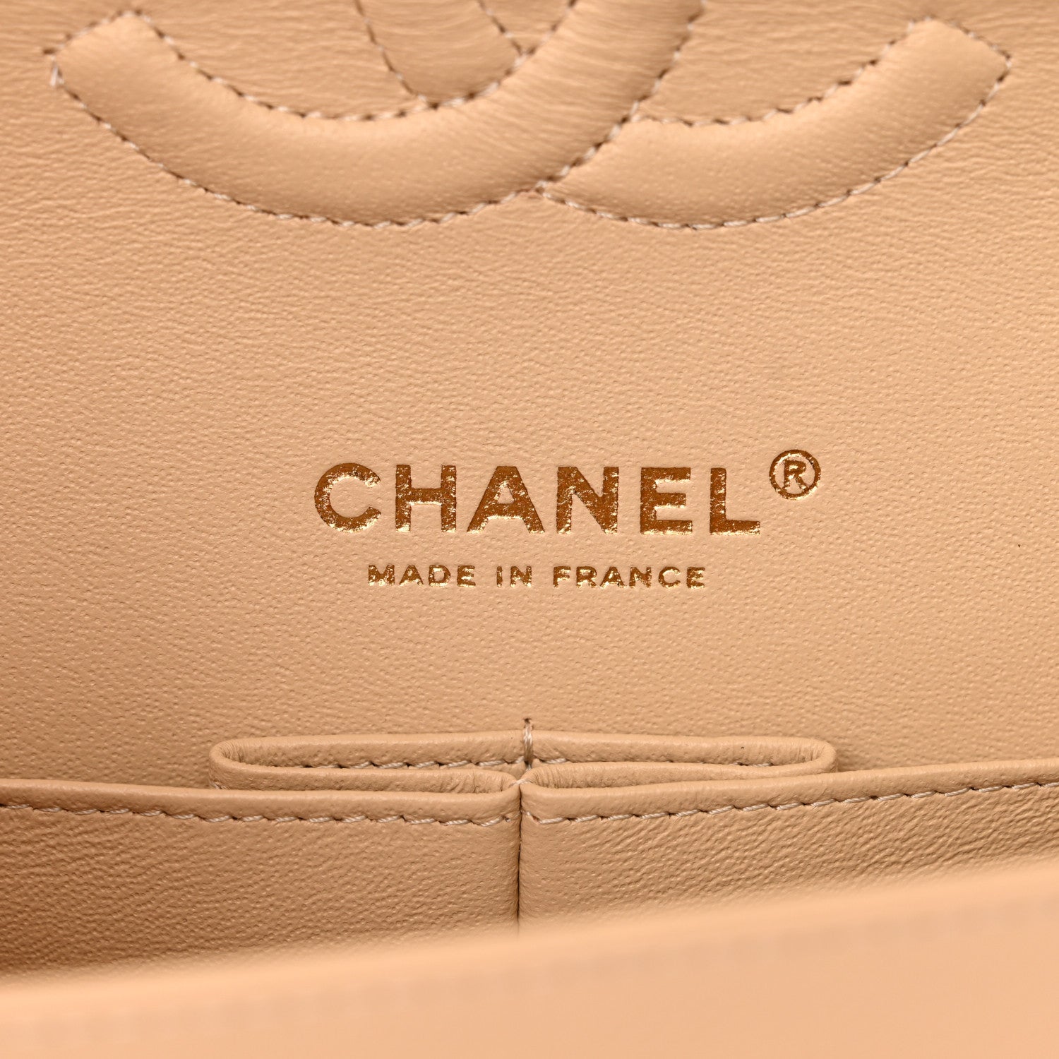 Chanel Caviar Quilted Medium Double Flap Beige 6 of 11