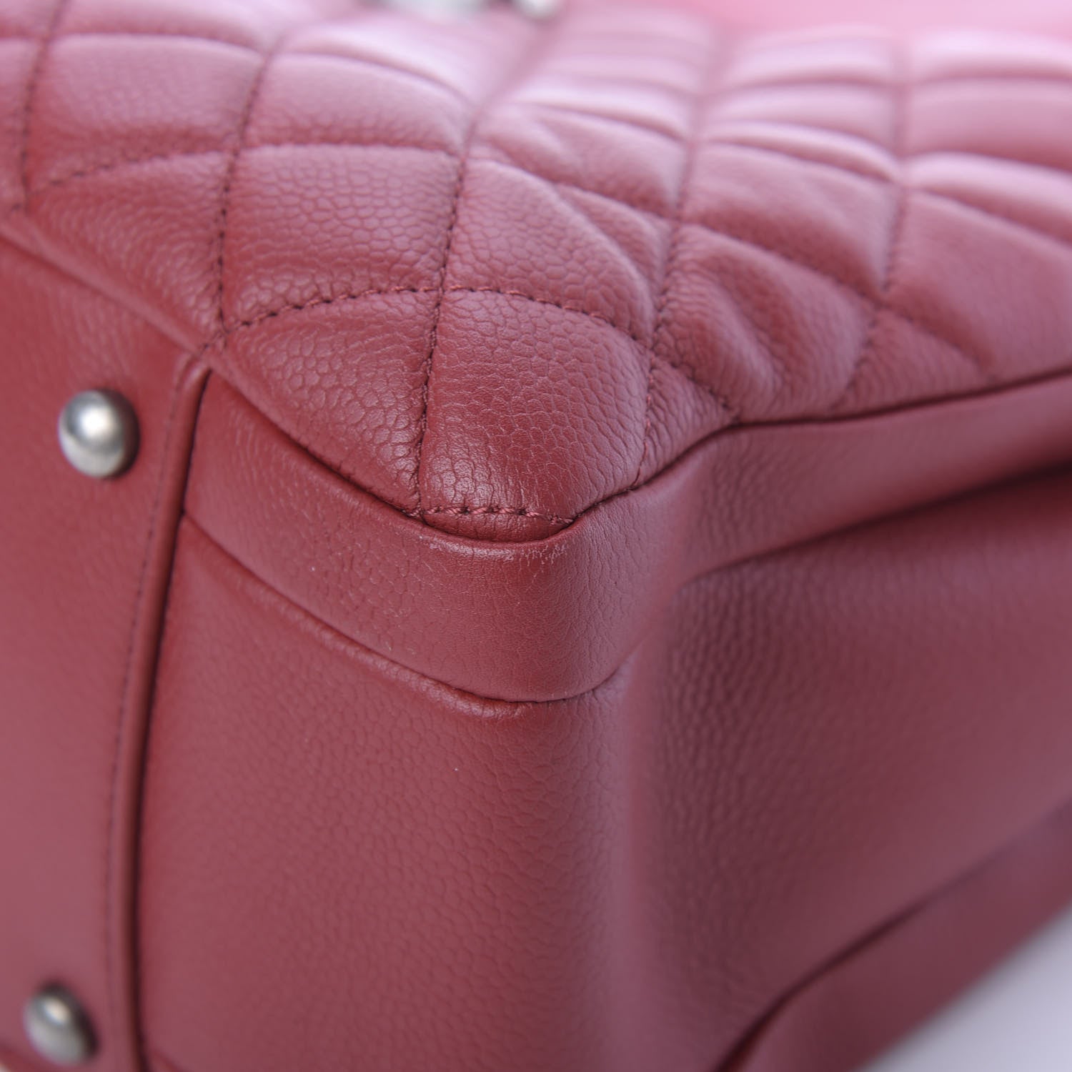 Chanel Caviar Quilted Large Zipped Shopping Tote Red 8 of 14