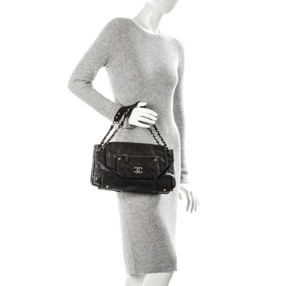 Chanel Glazed Caviar Pocket In The City Tote Brown 2 of 8