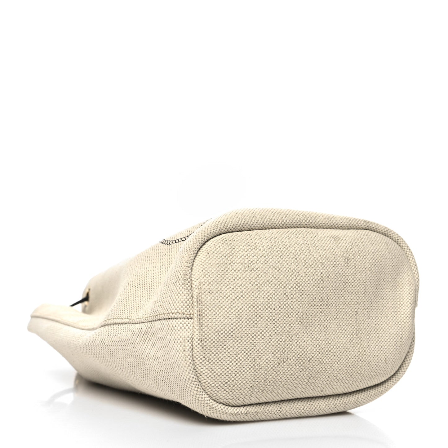 Canvas Saffiano Bucket Wristlet Naturale Black