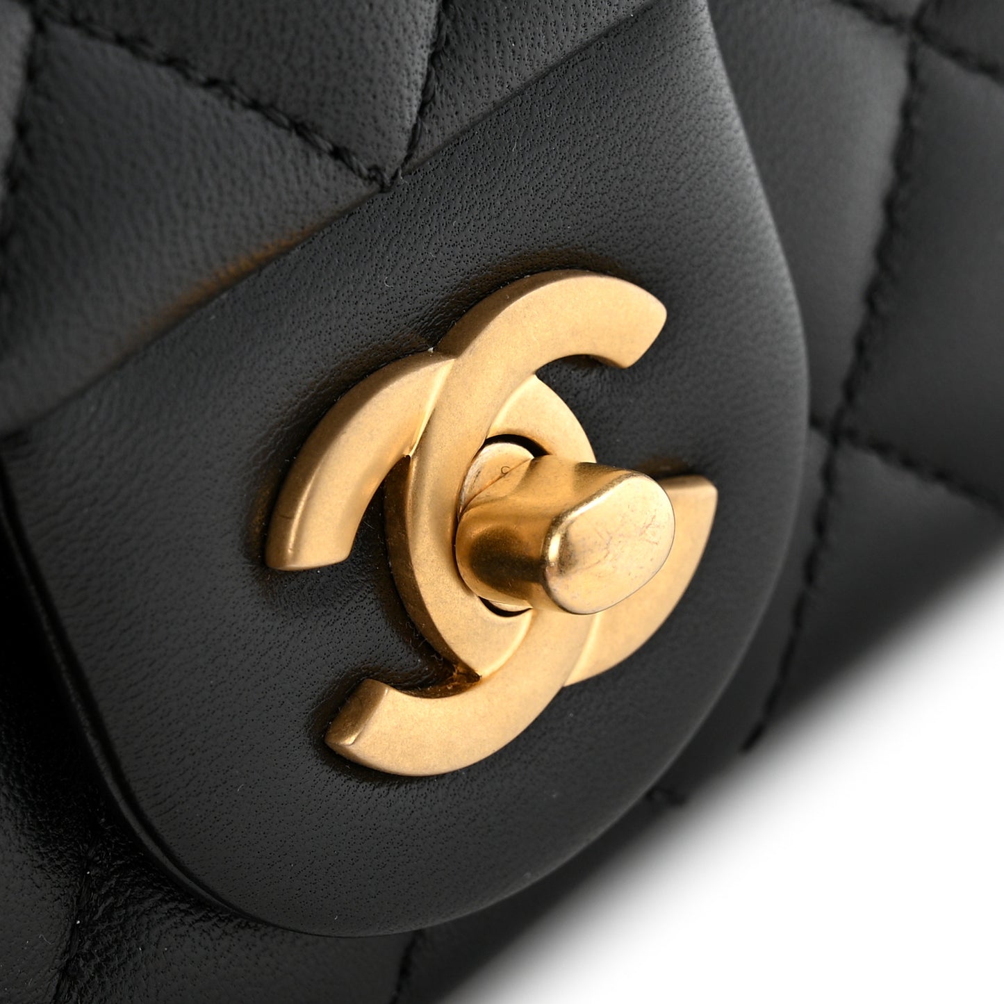 Lambskin Quilted Mini Sweet Camellia Flap Black