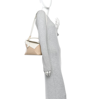 Loewe Classic Calfskin Small Puzzle Edge Bag Soft White Paper Craft 2 of 11