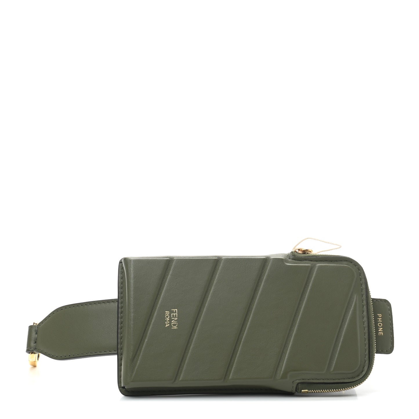 Vitello Grace Matte Cell Pocket Bag Strap Equatore