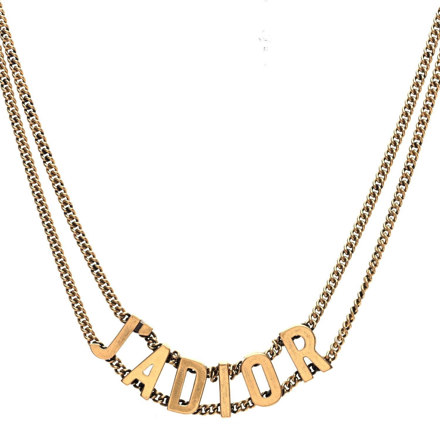 Christian Dior Metal J'Adior Choker Necklace Aged Gold 1 of 5