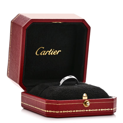 Cartier 18K White Gold 8 Diamond 4mm Wedding Band LOVE Ring 51 5.75 5 of 5