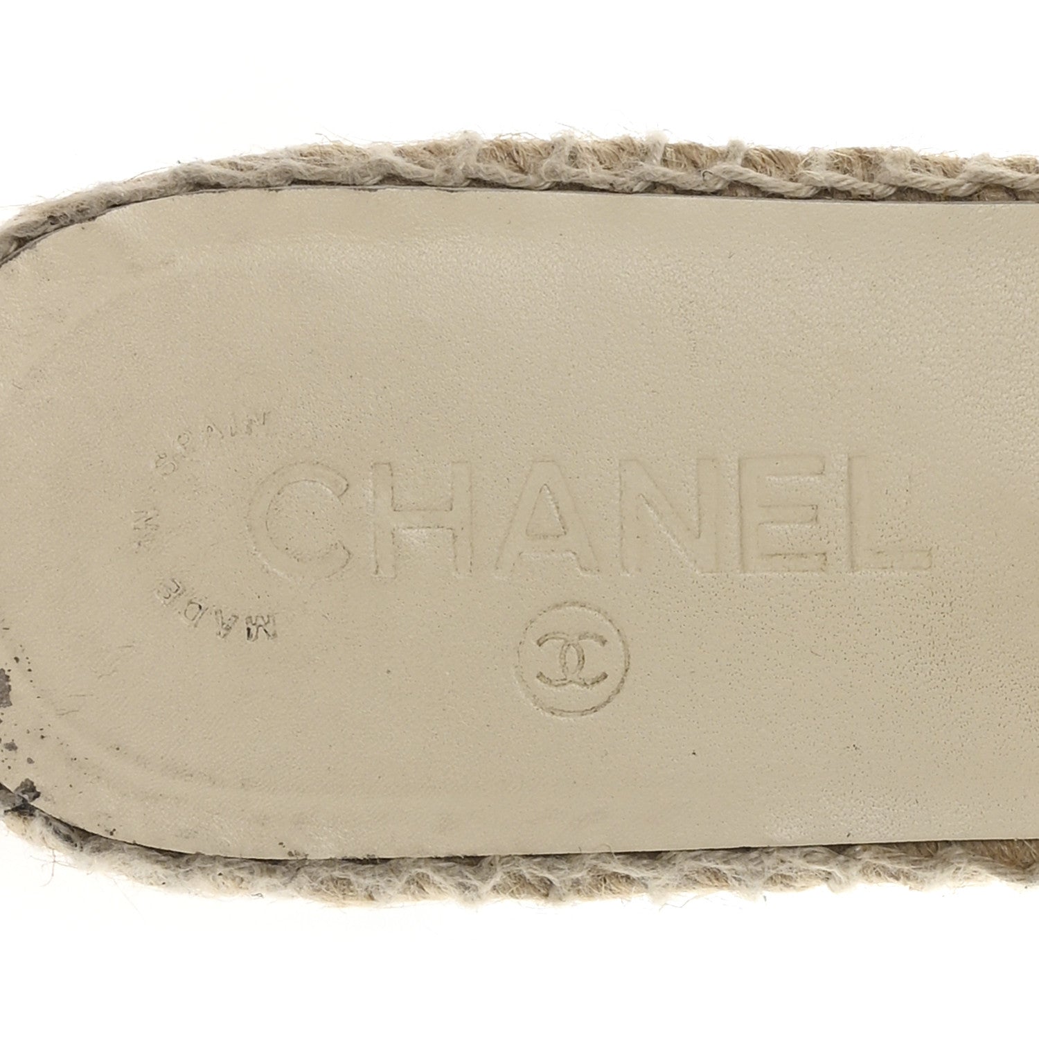 Chanel Goatskin Patent Calfskin CC Espadrille Mules 40 Black 8 of 11
