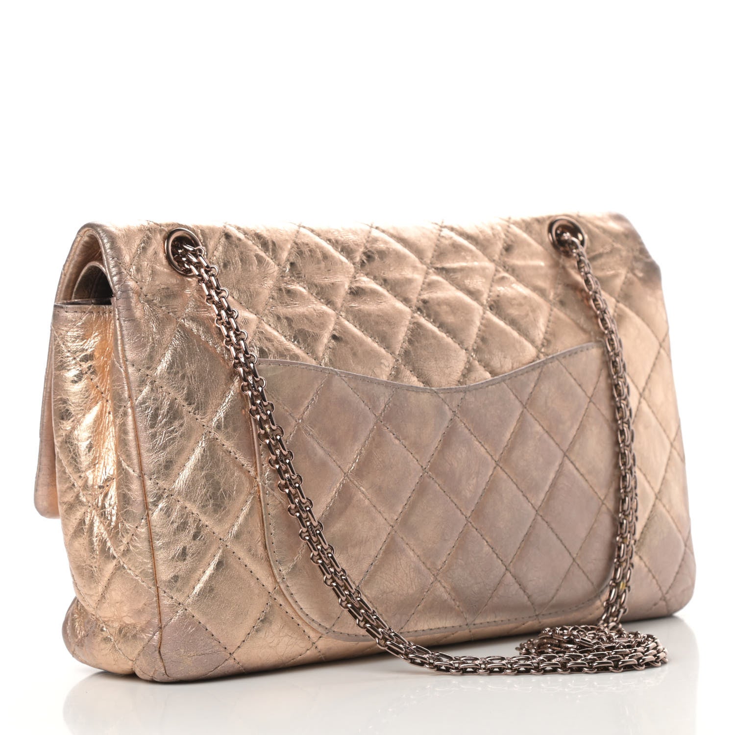 Chanel Metallic Aged Calfskin Quilted 2.55 Reissue 227 Flap Gold 3 of 22
