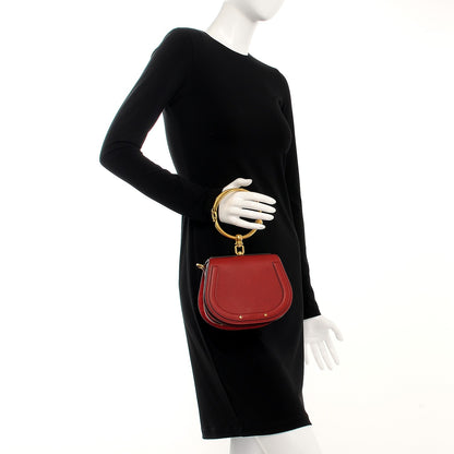 Chloe Calfskin Suede Small Nile Bracelet Bag Intense Red 2 of 11