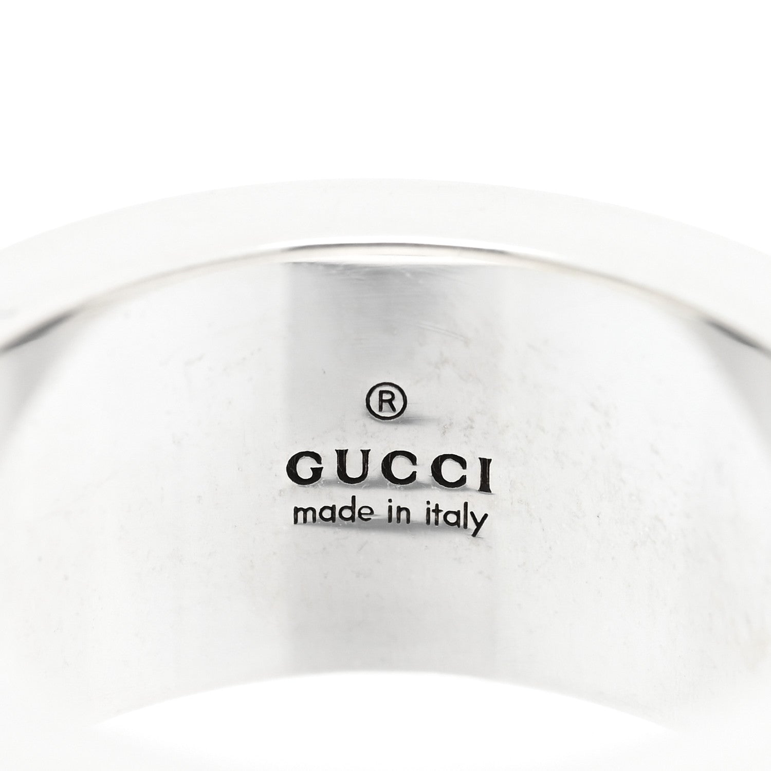 Gucci Sterling Silver GG Bee Wide Band Ring 51 5.75 4 of 4