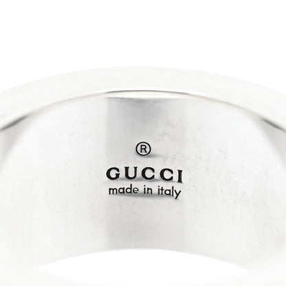 Gucci Sterling Silver GG Bee Wide Band Ring 51 5.75 4 of 4