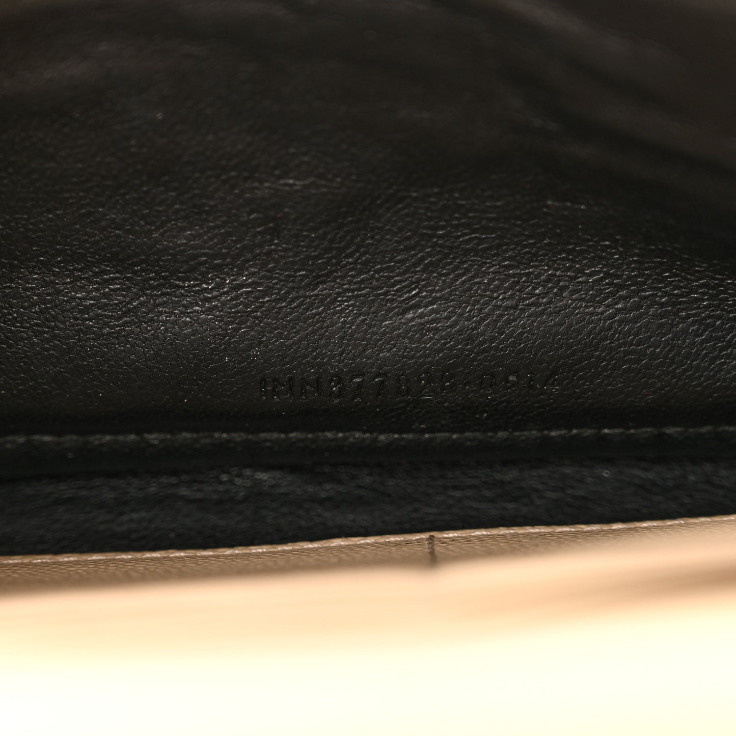 Grain De Poudre Matelasse Chevron Monogram Chain Wallet Deep Beige