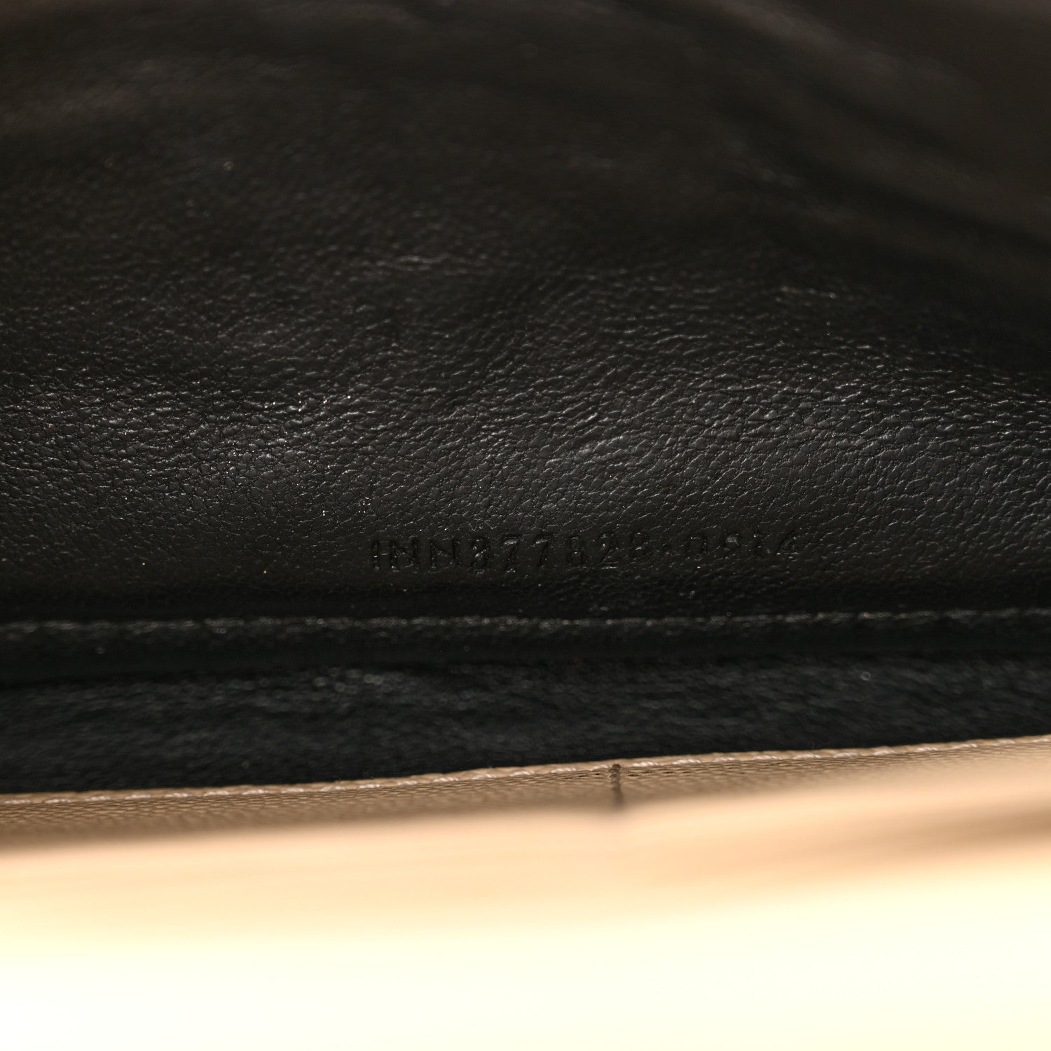 Saint Laurent Grain De Poudre Matelasse Chevron Monogram Chain Wallet Deep Beige 7 of 20