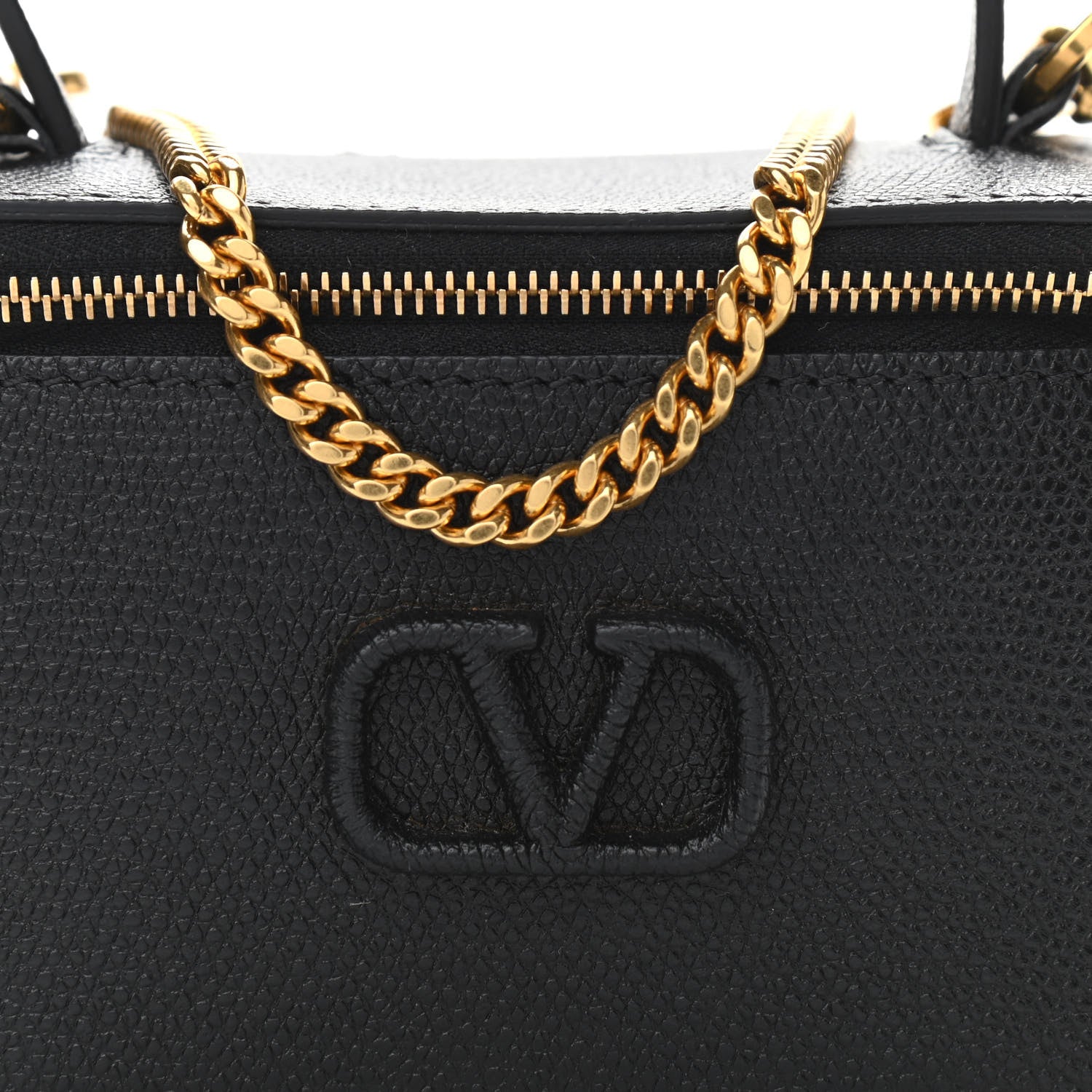 Valentino Garavani Grained Calfskin VSling Vanity Case Black 7 of 9