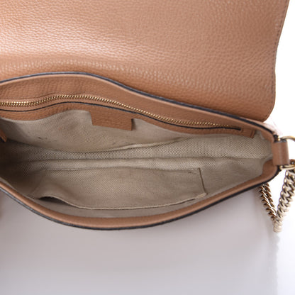 Gucci Pebbled Calfskin Medium Soho Flap Crossbody Camelia 5 of 11
