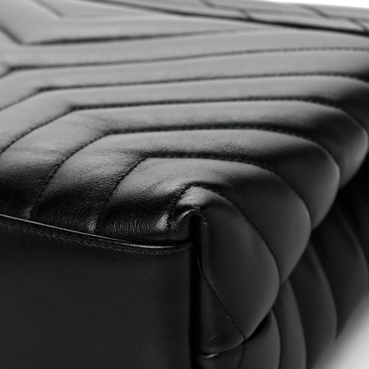Saint Laurent Calfskin Y Quilted Monogram Medium Loulou Chain Satchel Black 13 of 16