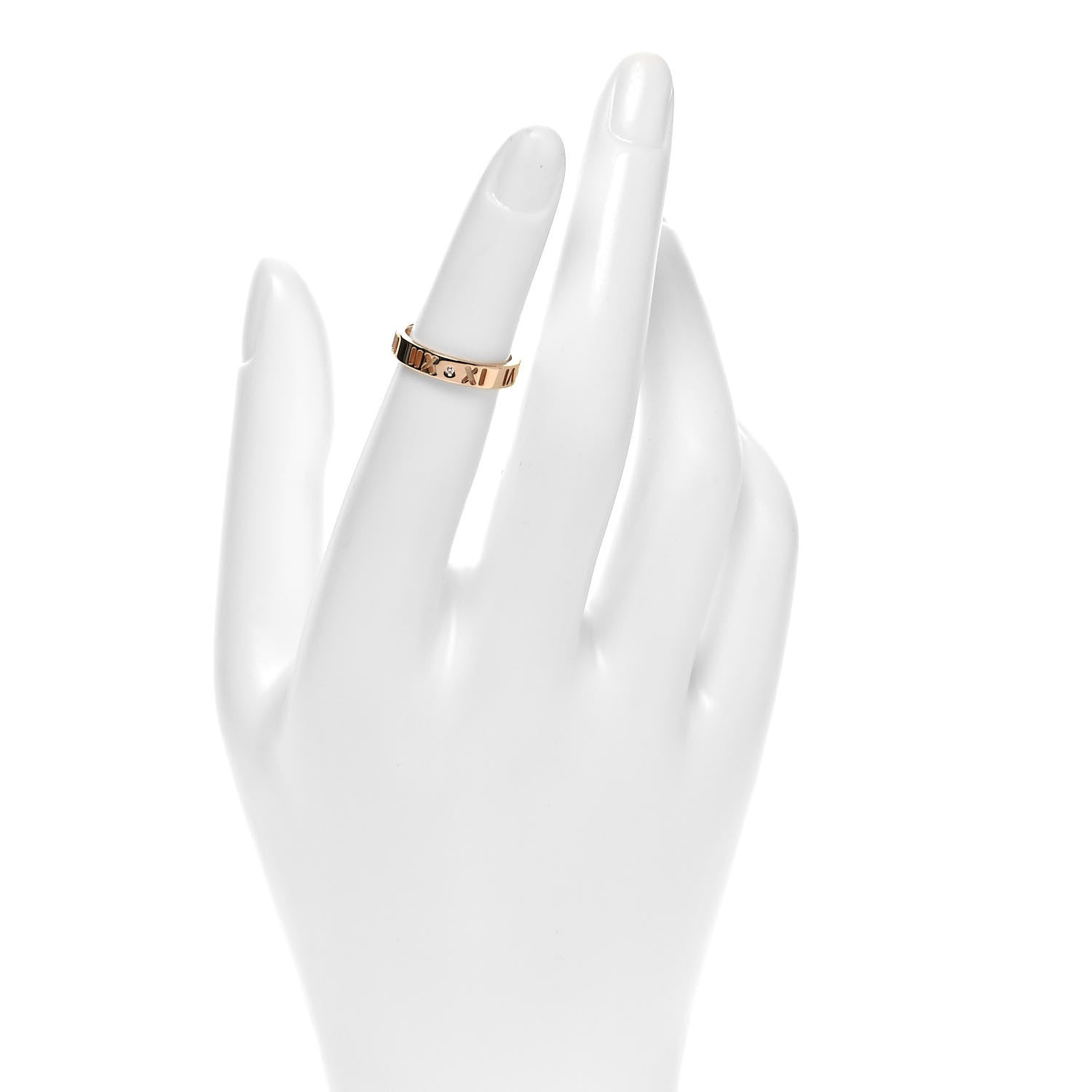 Tiffany 18K Rose Gold Diamond Atlas Pierced Ring 47 4.25 2 of 3