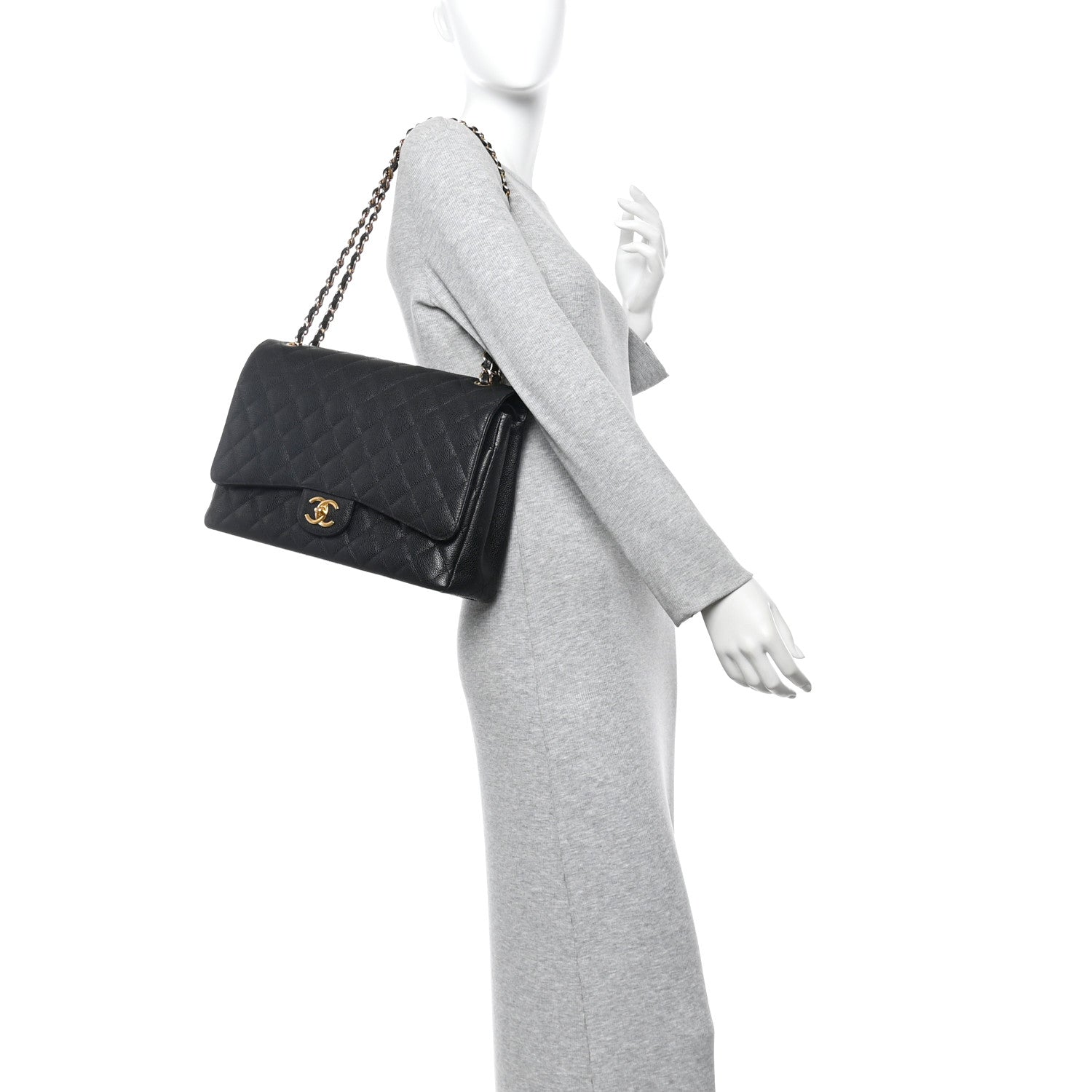 Chanel Caviar Quilted Maxi Double Flap Black 3 of 27