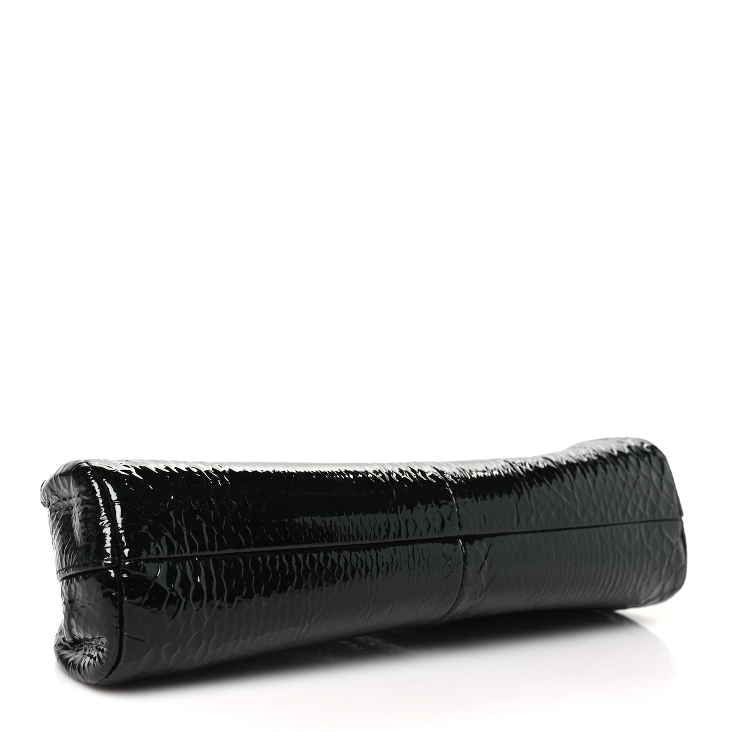 Glazed Snakeskin Timeless Clutch Black