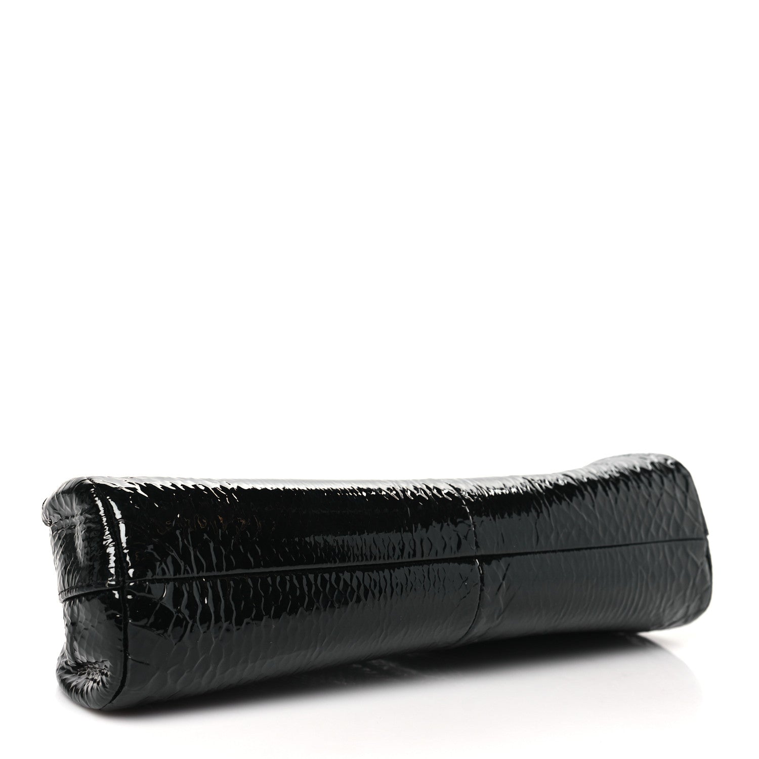 Chanel Glazed Snakeskin Timeless Clutch Black 4 of 11